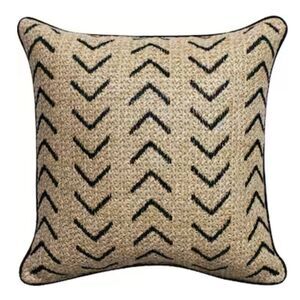 Origin 21 Raffia with Arrows Toss Pillow Solid Natural Square Throw Pillow